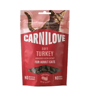 CarniLove Cat Semi Moist Snack Turkey with Catnip Pulyka Macskamenta 50g